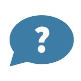 Illustration of a question mark in a chat bubble