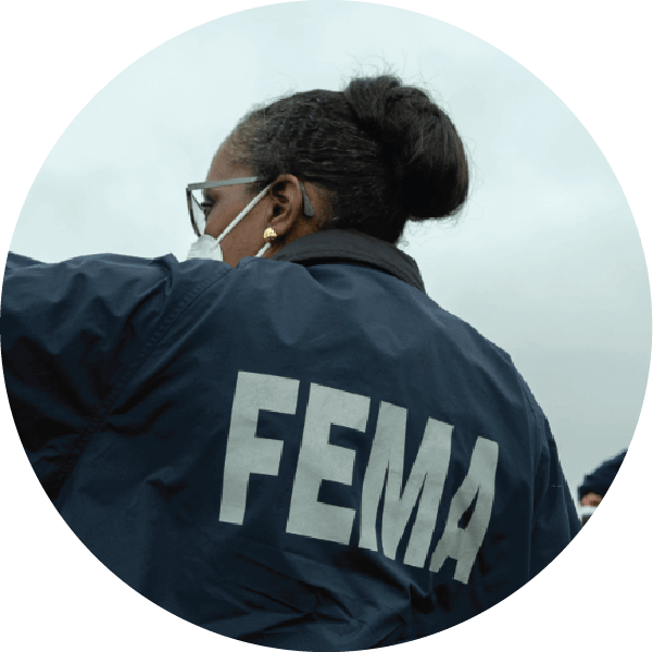 FEMA employee in field