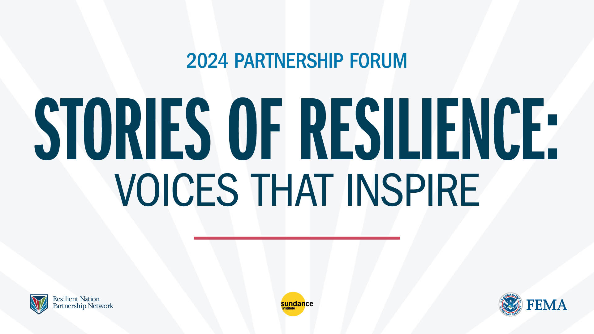 This graphic reads "Stories of Resilience: Voices that Inspire" and has the logos from other participating partners.