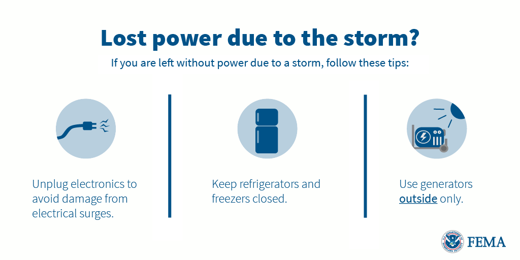 Lost power due to the storm? Graphic File