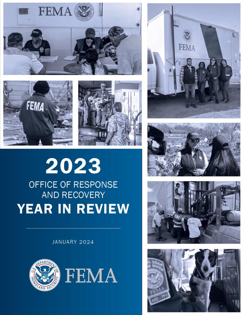 A thumbnail image of the Office of Response and Recovery 2023 Year in Review publication.