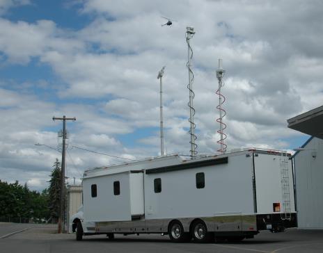 Figure 2: Mobile communications vehicle used to provide shelter and operational space for coordinated on-site incident response.
