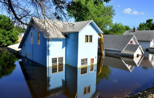 image of house under water