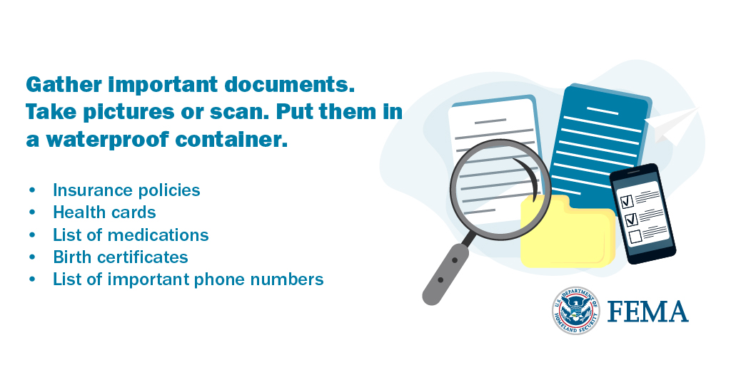 Gather Important Documents Graphic File