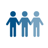 Illustration of 3 people holding hands