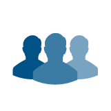Illustration of 3 people chest up
