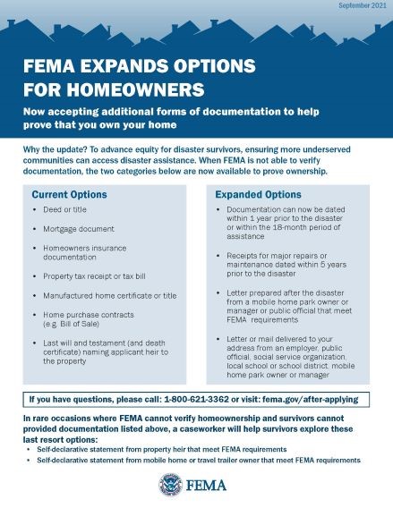 FEMA Expands Options For Homeowners 