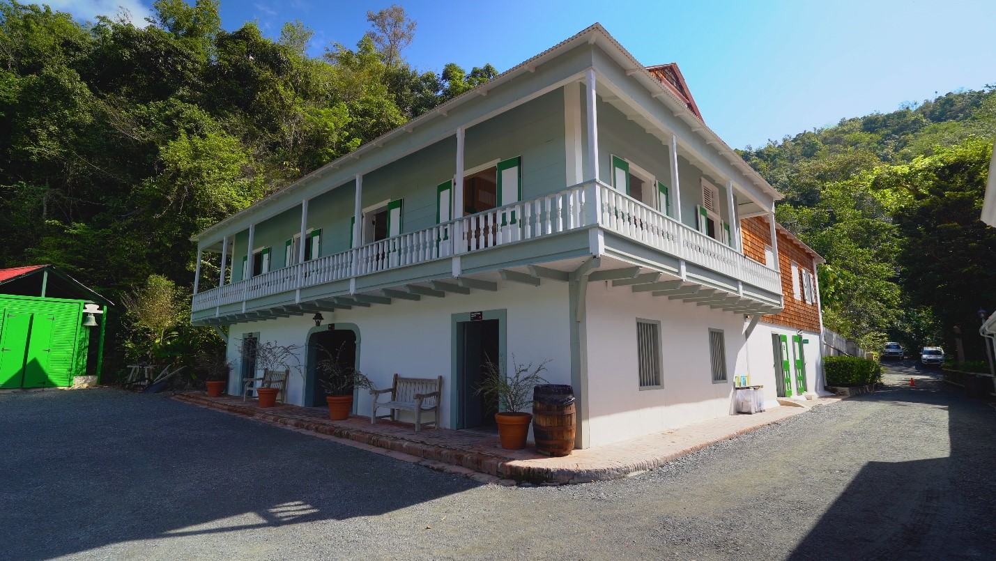 View of the two-story home in Hacienda Buena Vista in Ponce, PR. 