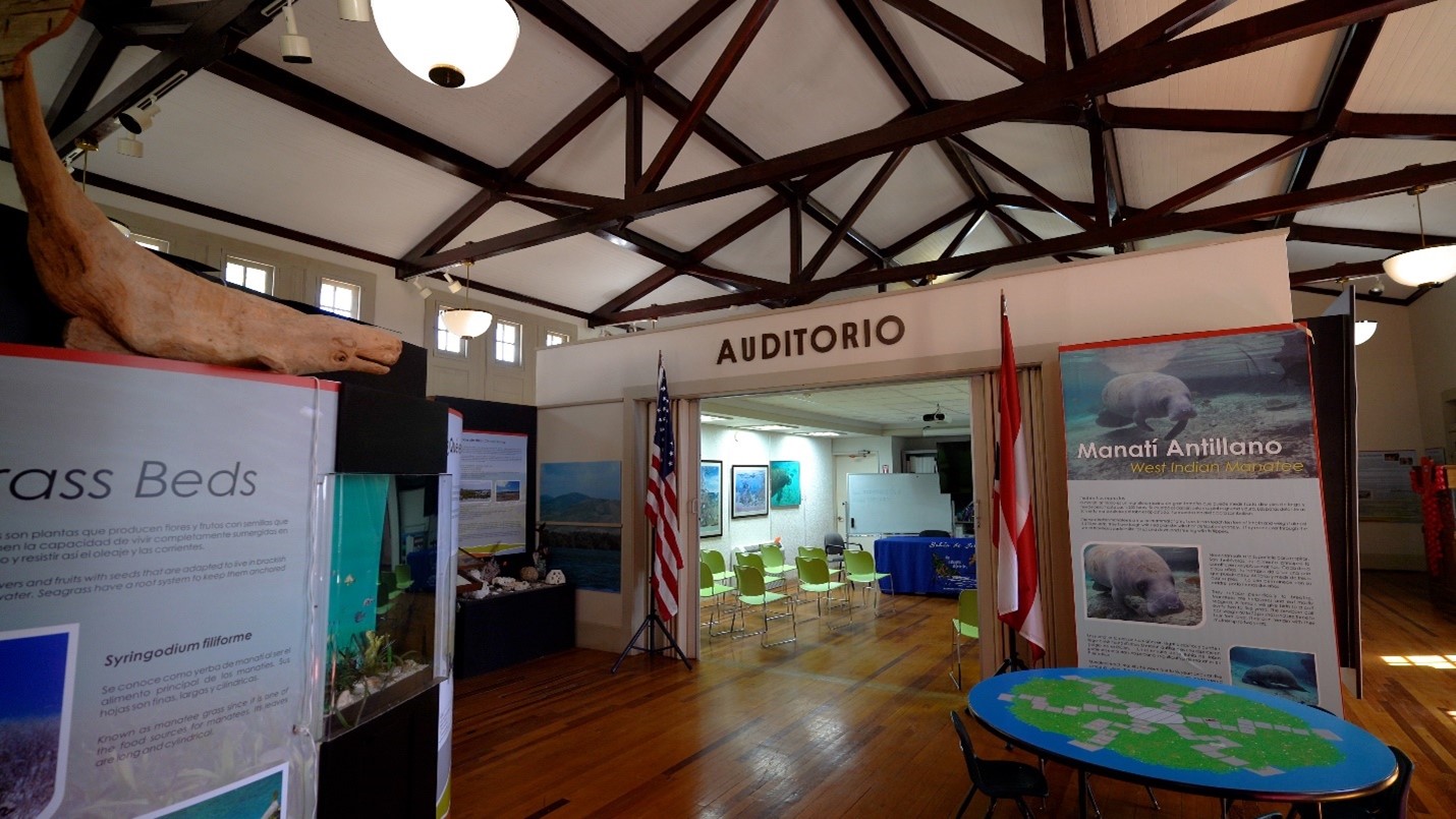 Inside view if the Jobos Bay is the only national estuarine research reserve and its auditorium.