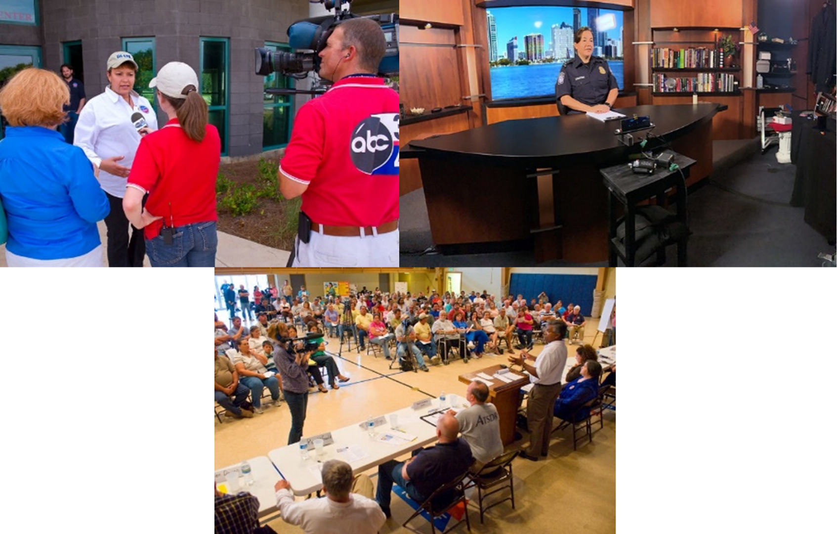 Figure 17: Holding town hall-style community meetings and preparing officlal spokespersons to speak with news media are important communications strategies