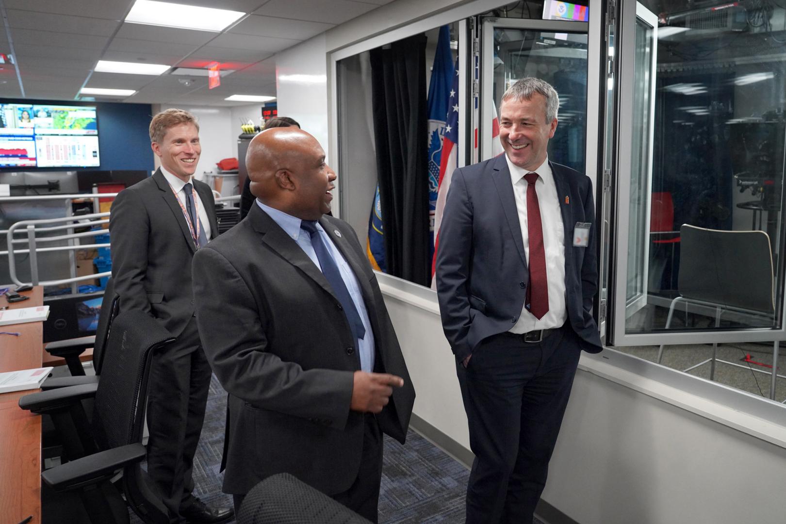 FEMA Deputy Administrator Hooks with Parliamentary Secretary of State Johann Saathoff of the German Federal Ministry of Interior and Community