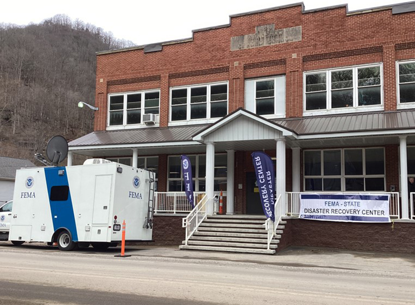 Entrance to McDowell County DRC. (FEMA)