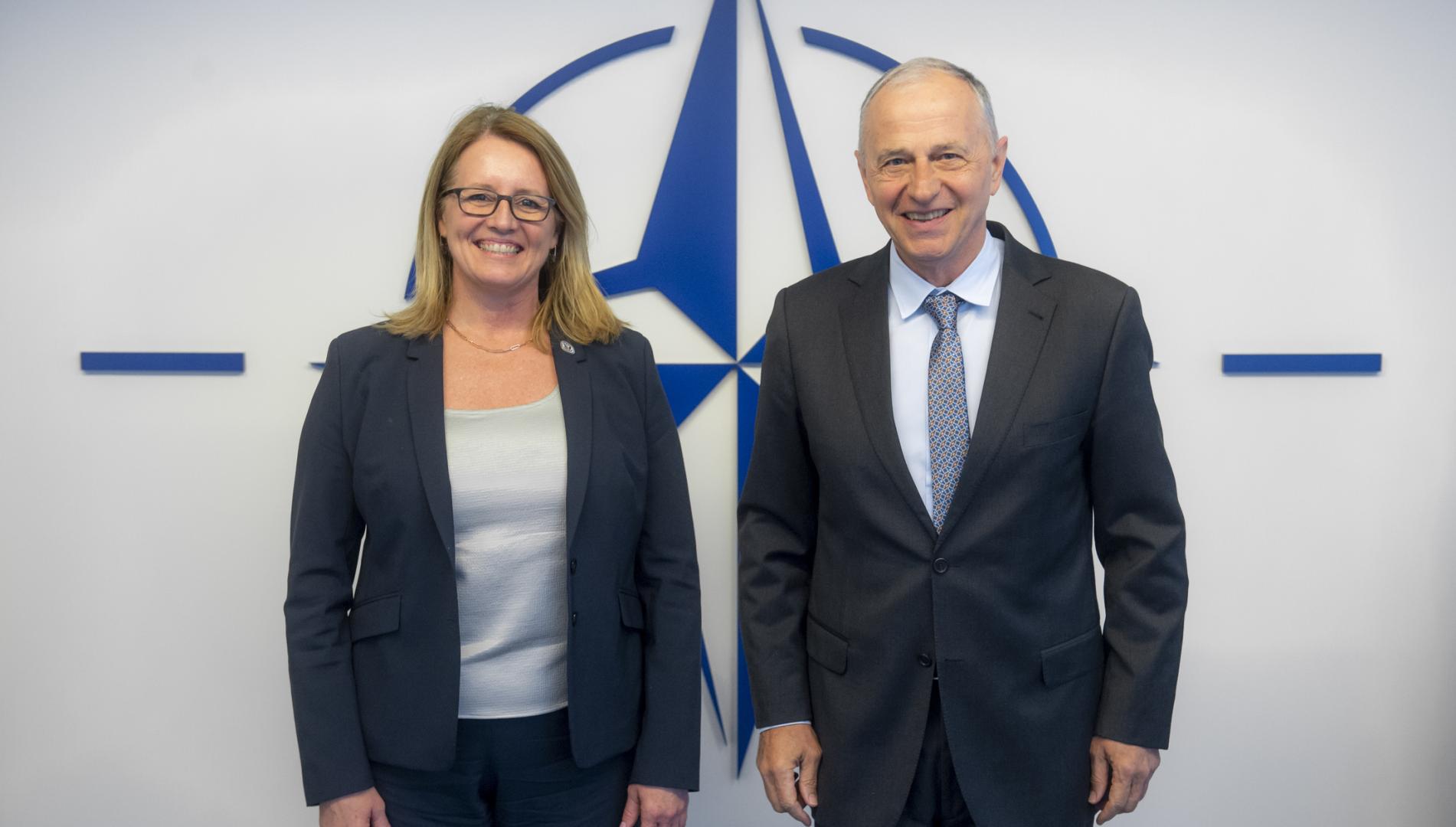 FEMA Administrator Deanne Criswell with NATO Deputy Secretary General Mircea Geoana