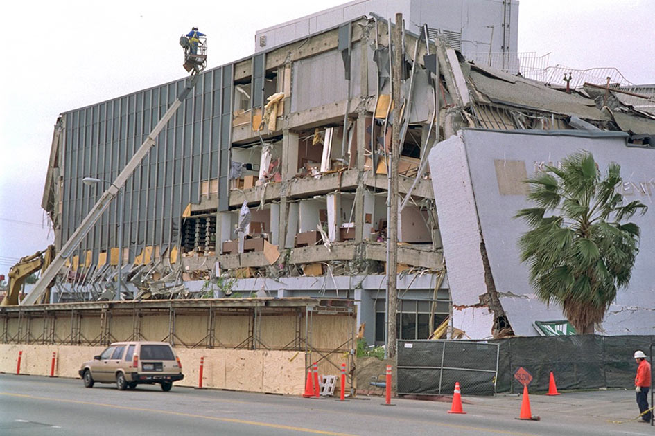Damaged building from the Northridge Earthquake