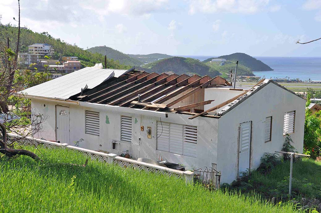 USVI home that was built using pre-1994 code damaged