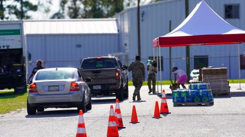 Caption: <p>Valdosta, Ga. (Sept. 30, 2024) - FEMA helps survivors of Hurricane Helene by distributing water, MREs, and tarps in Lowndes County, Georgia.</p>