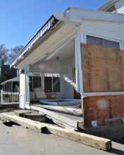 All along the coastline of Connecticut, beach front homes were severely damaged and filled with sand. FEMA Community Relations Specialists are out in these areas, assessing the needs of Hurricane Sandy survivors. Photo by Marilee Caliendo/FEMA