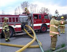 The department replaced all of their 2.5 inch hoses with 5-inch high-volume hoses as well as upgraded connectors