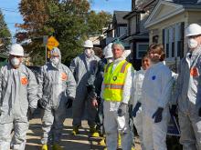 Dedicated AmeriCorps, state and volunteer teams lend a hand to help New Jersey survivors of Hurricane Ida muck and gut their homes.  Muck and gut includes removing flood damaged home interiors so the rebuilding process can begin. FEMA/Sue Carlson