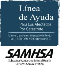 Gráfico de la línea de ayuda para casos de desastre