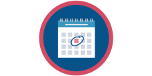 A calendar with a date circled.