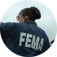FEMA employee in field