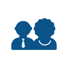 A graphic showing a man and woman standing together.