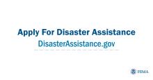 Apply For Disaster Assistance Banner Graphic - English