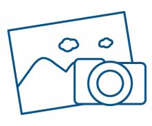 A camera and photo.