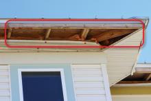 Damaged and missing soffit vents.