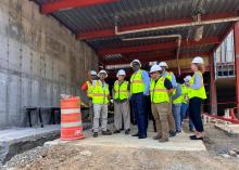 On July 30, Darryl A. Smalls, Executive Director of the Territorial Hospital Redevelopment Team provided FEMA Administrator Deanne Criswell, USVI Governor Albert Bryan Jr., and FEMA Region 2 Regional Administrator, David Warrington an overview of the restoration work happening at the Charlotte Kimelman Cancer Institute on St. Thomas. 